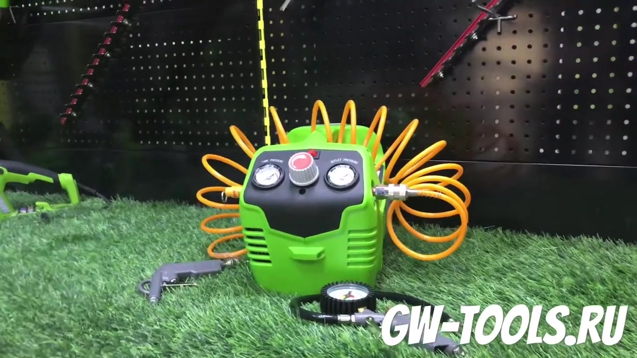 Видео про компрессор аккумуляторный Greenworks 24V G24AC